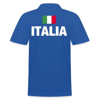 Italia Italy flag Italian football gift - Men's Polo Shirt - royal blue - Back - Kai (181cm)