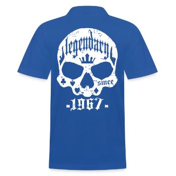 Legendary since 1967 - Männer Poloshirt - Royalblau - Hinten - Kai (181cm)