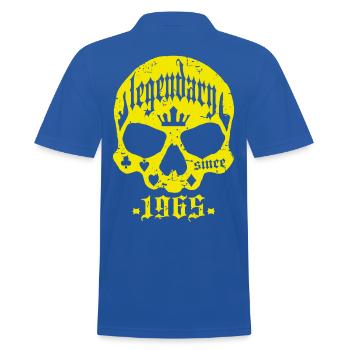 Legendary since 1965 - Männer Poloshirt - Royalblau - Hinten - Kai (181cm)