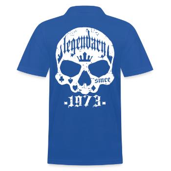 Legendary since 1973 - Men's Polo Shirt - royal blue - Back - Kai (181cm)