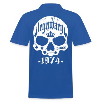 Legendary since 1974 - Men's Polo Shirt - royal blue - Back - Kai (181cm)