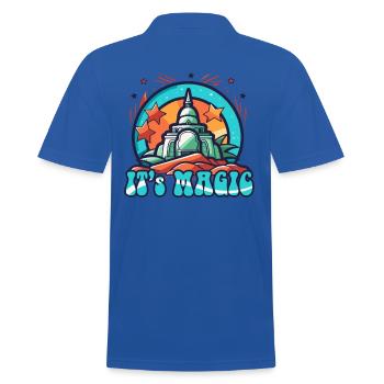 Magisches orientalisches Schloss - Männer Poloshirt - Royalblau - Hinten - Kai (181cm)