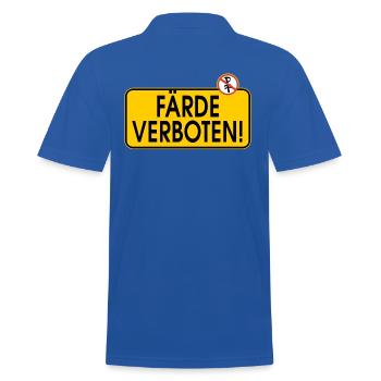 DANGER! Chevaux interdits - Polo Homme - bleu royal - Dos - Kai (181cm)