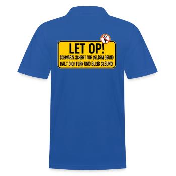 Humour et prudence Attention aux conducteurs hollandais - Polo Homme - bleu royal - Dos - Kai (181cm)