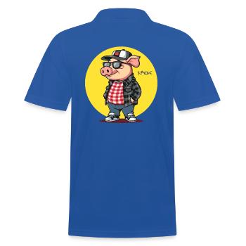 Cool Friday dans un style décontracté : Pig - Polo Homme - bleu royal - Dos - Kai (181cm)