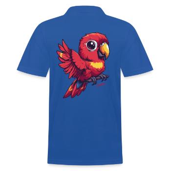 Perroquet super mignon - Polo Homme - bleu royal - Dos - Kai (181cm)