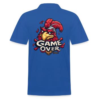 Game Over Gaming Gamer Hühner Hahn Huhn - Männer Poloshirt - Royalblau - Hinten - Kai (181cm)