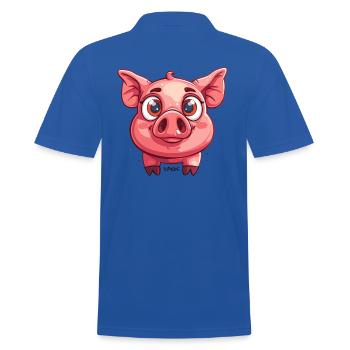 Bébé truie cochon cochon cochon - Polo Homme - bleu royal - Dos - Kai (181cm)