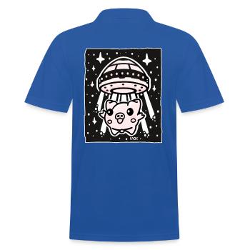 Enlèvement extraterrestre d’un cochon mignon - Polo Homme - bleu royal - Dos - Kai (181cm)