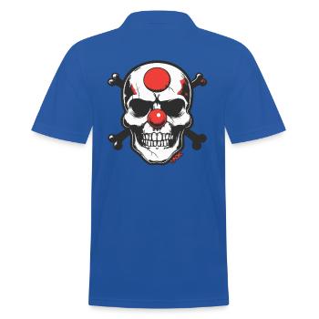 Nez de clown rouge, crâne et os - Polo Homme - bleu royal - Dos - Kai (181cm)