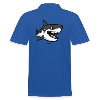 Drôle de requin idiot - Polo Homme - bleu royal - Dos - Kai (181cm)