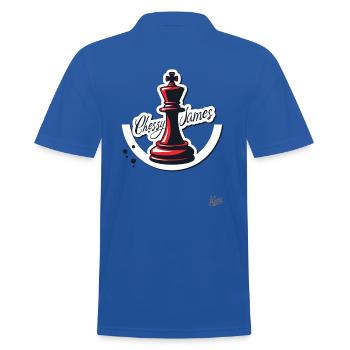 Chessy James, der Schachmeister im Schach - Männer Poloshirt - Royalblau - Hinten - Kai (181cm)