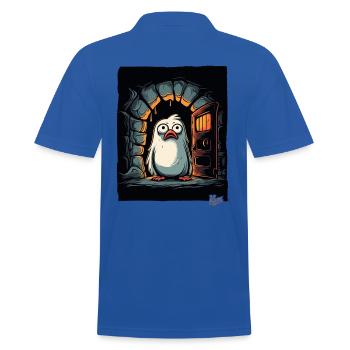Déconcerté petit oiseau mignon dans le donjon donjon - Polo Homme - bleu royal - Dos - Kai (181cm)