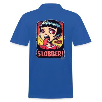 Dessin animé d’une vilaine fille zombie Emo - Polo Homme - bleu royal - Dos - Kai (181cm)