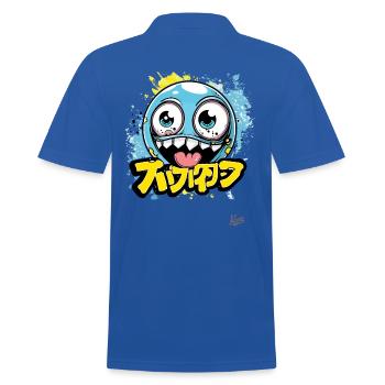 Drôle de boule de dessin animé folle - Polo Homme - bleu royal - Dos - Kai (181cm)
