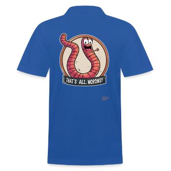 Drôle, effronté, ver : c’est ça, bande d’idiots - Polo Homme - bleu royal - Dos - Kai (181cm)