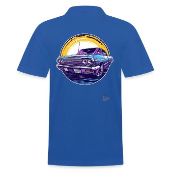 Klassischer Oldtimer: Lowrider-Legende - Männer Poloshirt - Royalblau - Hinten - Kai (181cm)