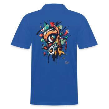 Le regard abstrait de l’art moderne - Polo Homme - bleu royal - Dos - Kai (181cm)