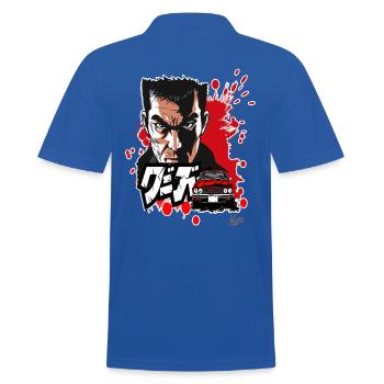 Japanischer Cartoon Kunst, Krimi Noir - Männer Poloshirt - Royalblau - Hinten - Kai (181cm)