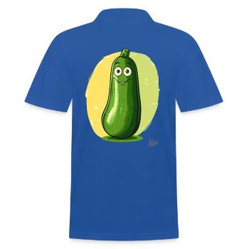 Courgettes drôles et déplacées. - Polo Homme - bleu royal - Dos - Kai (181cm)