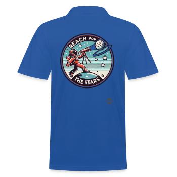 Atteignez les étoiles - Astronauten Design - Polo Homme - bleu royal - Dos - Kai (181cm)