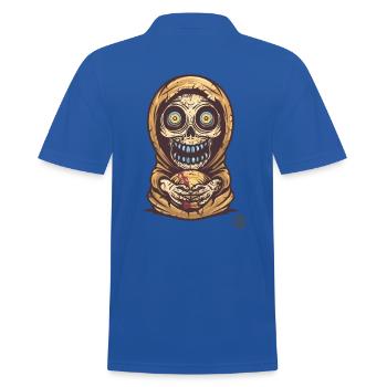 Matryoshka Zombie Skeleton Skull - Men's Polo Shirt - royal blue - Back - Kai (181cm)
