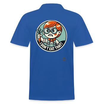 Kleinkind mit Karotte, Das esse ich nicht - Männer Poloshirt - Royalblau - Hinten - Kai (181cm)