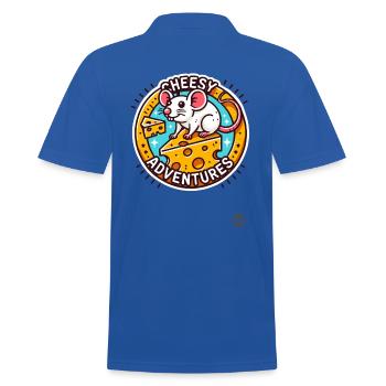 Käse-Abenteuer einer Maus - Männer Poloshirt - Royalblau - Hinten - Kai (181cm)