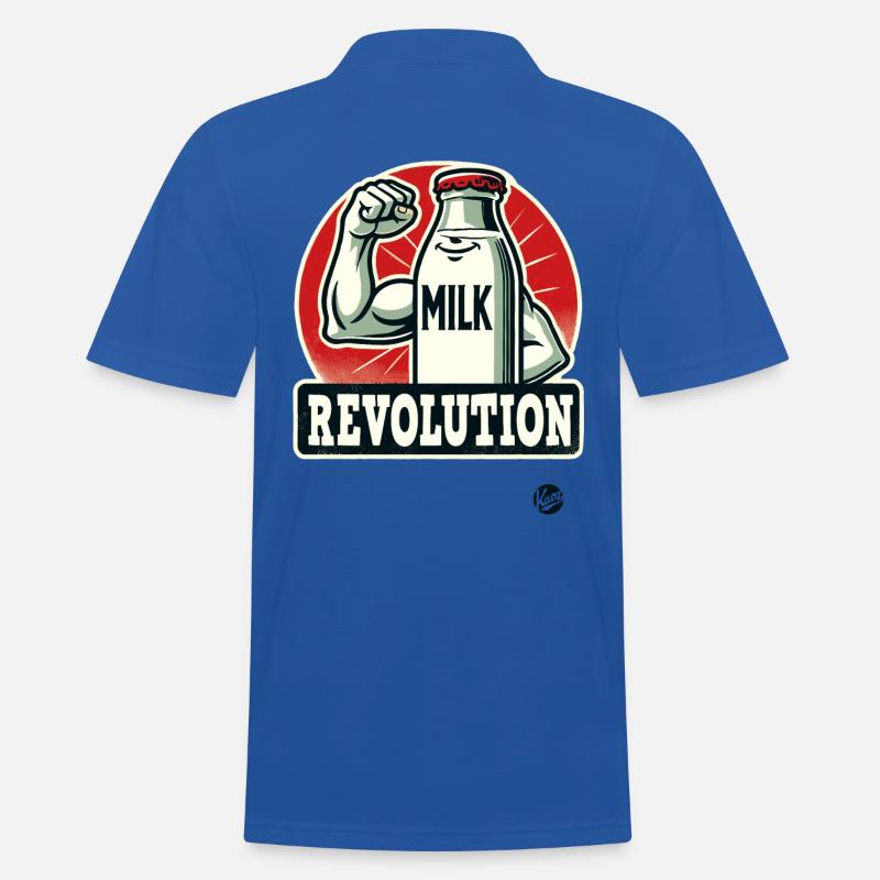 Milch-Revolution - Männer Poloshirt - Royalblau