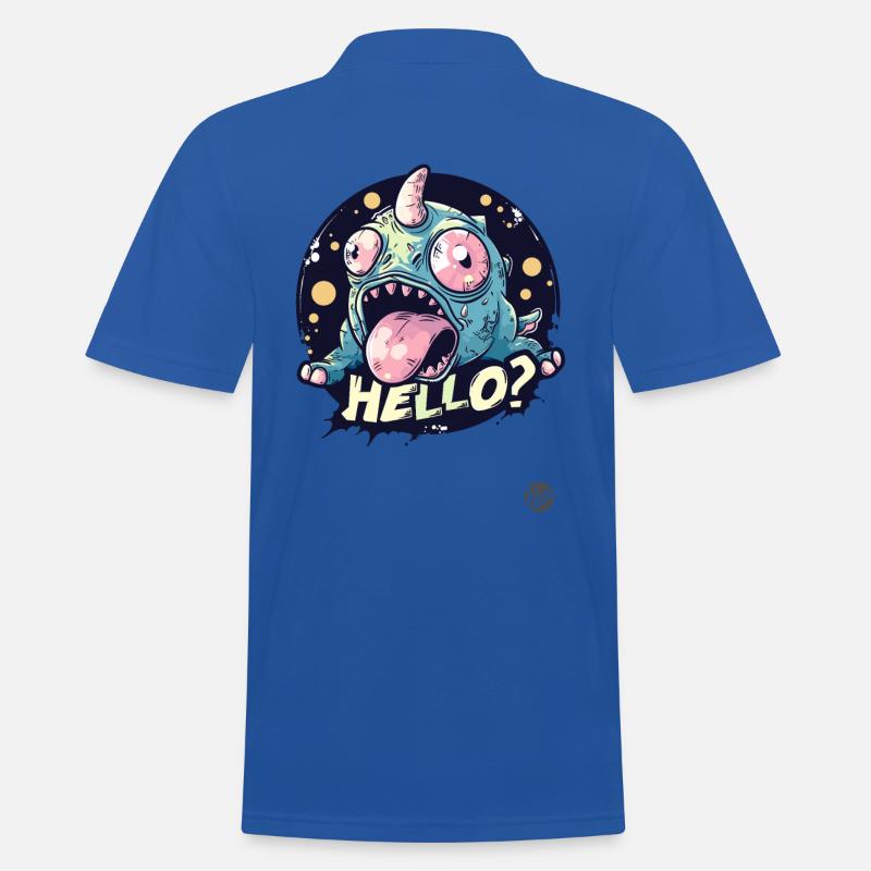 Verrücktes Einhorn-Echsen Hallo - Männer Poloshirt - Royalblau