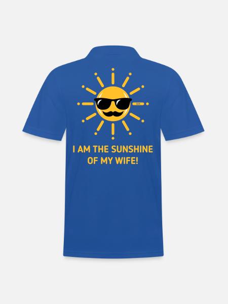 I Am The Sunshine Of My Wife! (Ehemann / 3C Gold) - Männer Poloshirt - Royalblau
