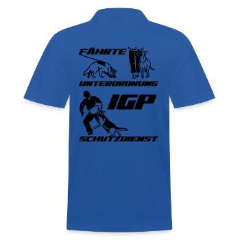 IGP Edition 2022 ehemals IPO Schäferhund - Männer Poloshirt - Royalblau - Hinten - Kai (181cm)