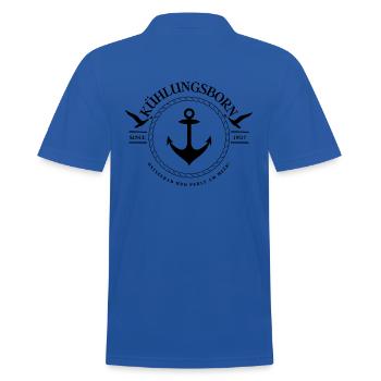 Kühlungsborn , Ostseebad, Perle an der Ostsee - Männer Poloshirt - Royalblau - Hinten - Kai (181cm)