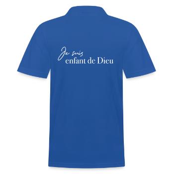 Je suis enfant de Dieu - Polo Homme - bleu royal - Dos - Kai (181cm)