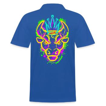 L.Gor Stier - Männer Poloshirt - Royalblau - Hinten - Kai (181cm)