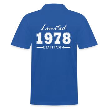 1978 Cadeau Anniversaire 45 Ans - Polo Homme - bleu royal - Dos - Kai (181cm)