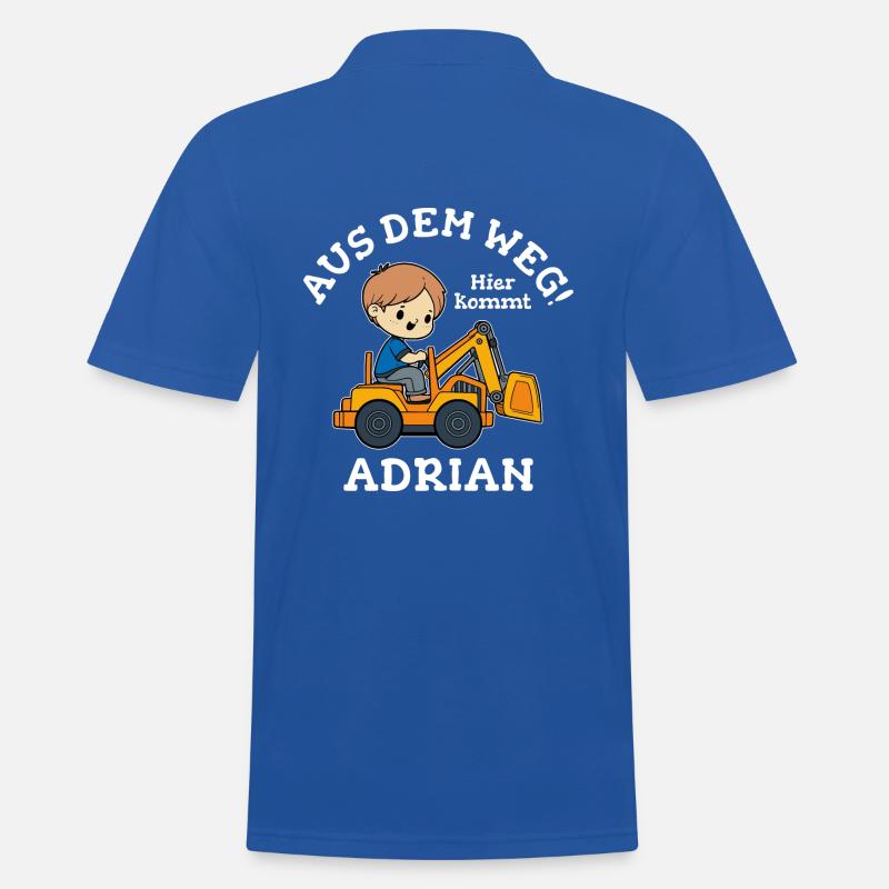 Adrian Vorname Bagger - Männer Poloshirt - Royalblau