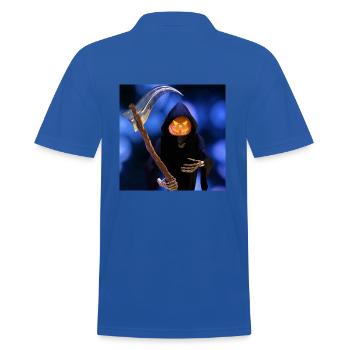 The Grim Reaper for Halloween - Men's Polo Shirt - royal blue - Back - Kai (181cm)