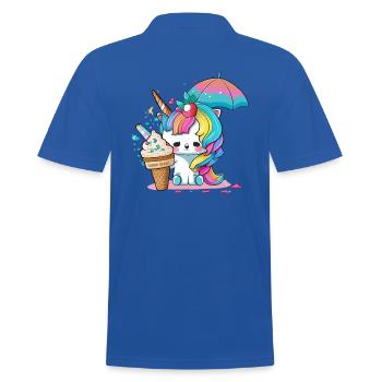 Einhorn-Feenstaub - Lassen Sie sich verzaubern - Männer Poloshirt - Royalblau - Hinten - Kai (181cm)