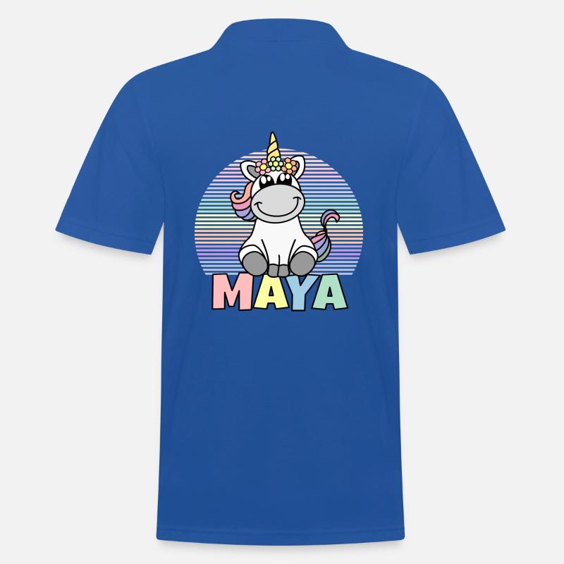 Maya Einhorn Name - Männer Poloshirt - Royalblau
