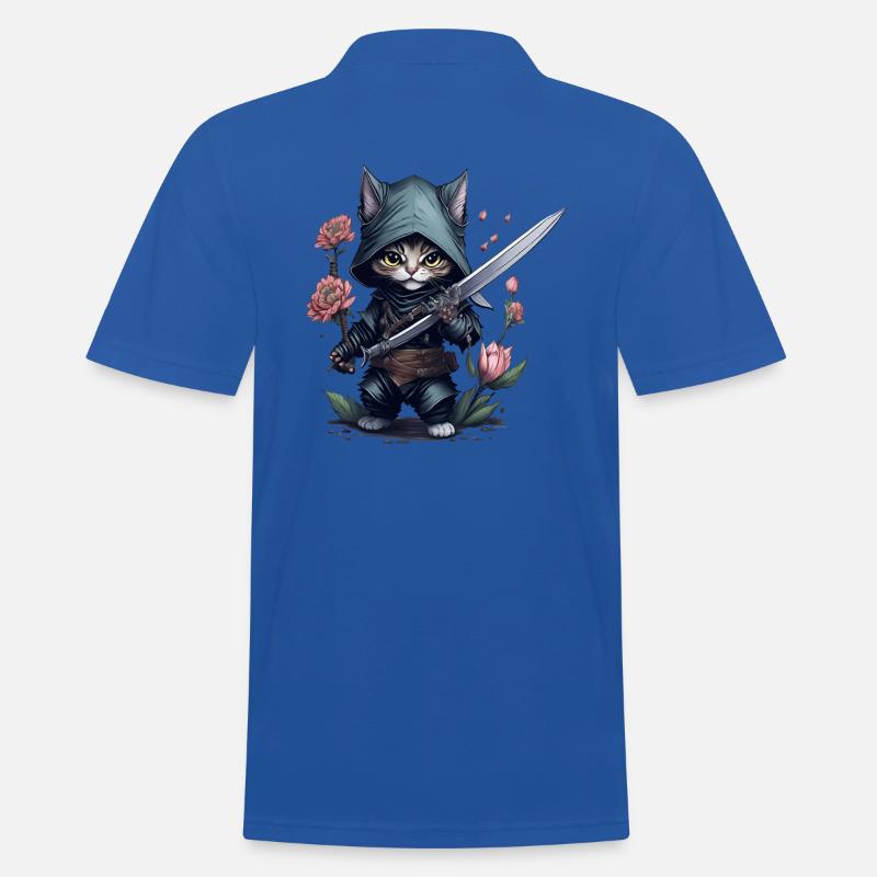 Die ultimative Ninja-Katze - Männer Poloshirt - Royalblau