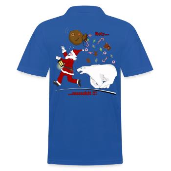 Weihnachtsmann - Männer Poloshirt - Royalblau - Hinten - Kai (181cm)