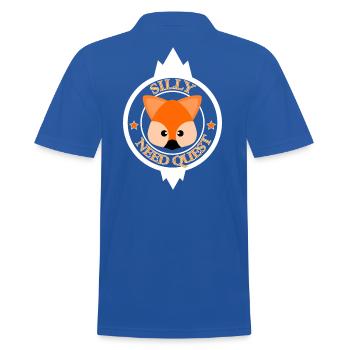 Fuchs - Männer Poloshirt - Royalblau - Hinten - Kai (181cm)