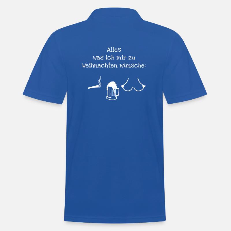 Wunschzettel - Männer Poloshirt - Royalblau