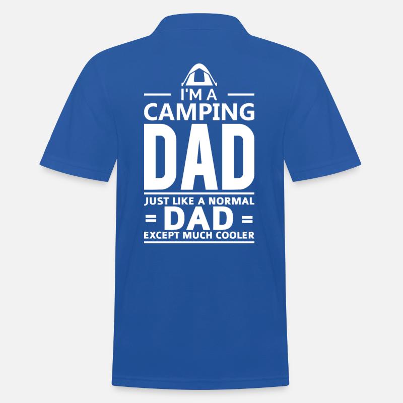 CAMPING DAD - Männer Poloshirt - Royalblau