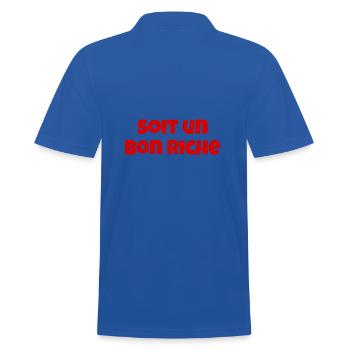 Soit un bon riche - Polo Homme - bleu royal - Dos - Kai (181cm)