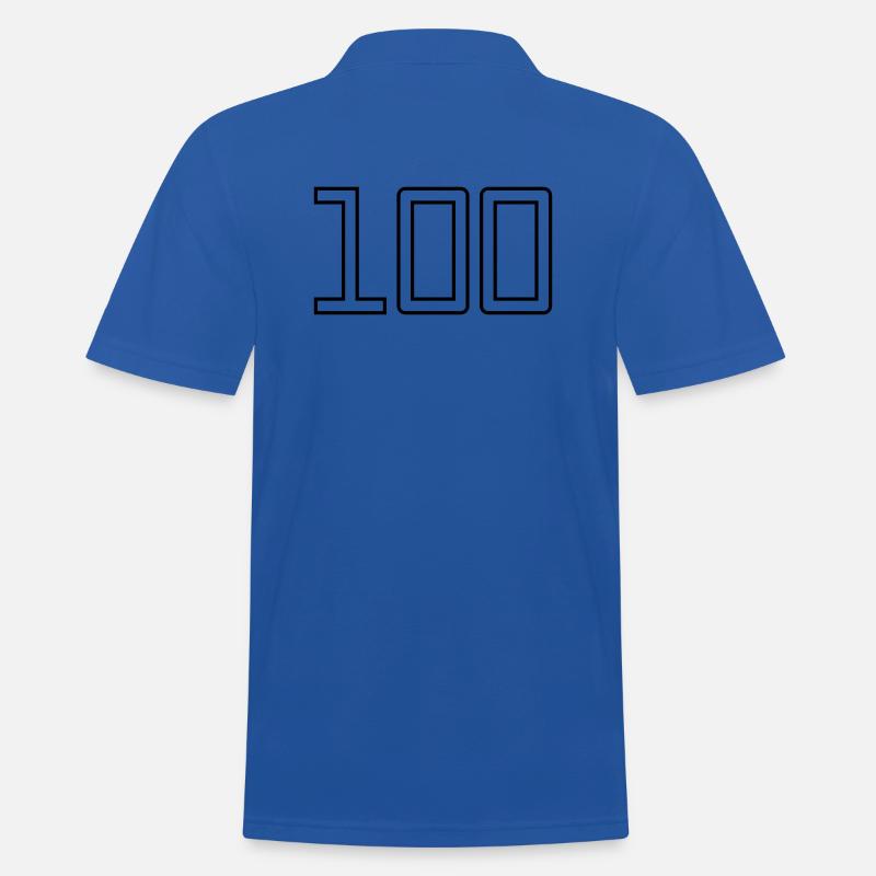 Numéro 100 (Style Université) - Polo Homme - bleu royal