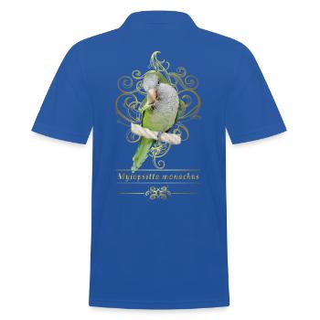 Argentinischer Sittich - Männer Poloshirt - Royalblau - Hinten - Kai (181cm)