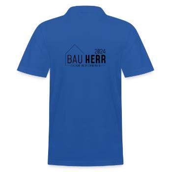 Bauherr 2024 - Ich zahl die Rechnungen - Männer Poloshirt - Royalblau - Hinten - Kai (181cm)