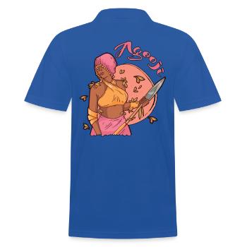 Agooji - Männer Poloshirt - Royalblau - Hinten - Kai (181cm)